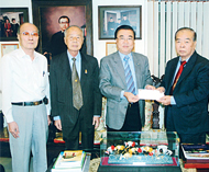 明寿善坛敦请黄迨光博士加盟李振来理事长一行莅府送呈请任书获赞助十万铢